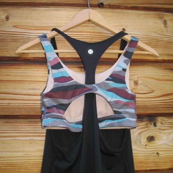 Lululemon All Sport Support Tank Black  Mini Coast Camo Multi - Picture 8 of 11